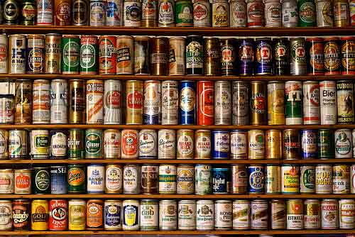 Latas de cerveza